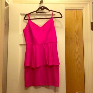 Amanda Uprichard Peplum Pink Dress